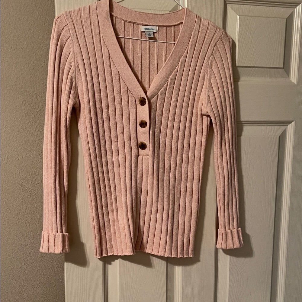 Sundance Blush V-Neck Sweater